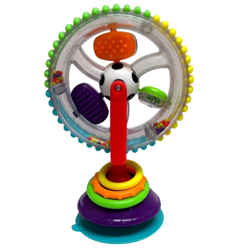 Sensory Spinning Ferris Wheel High Chair Toy 6 months up Sassy Suction activity